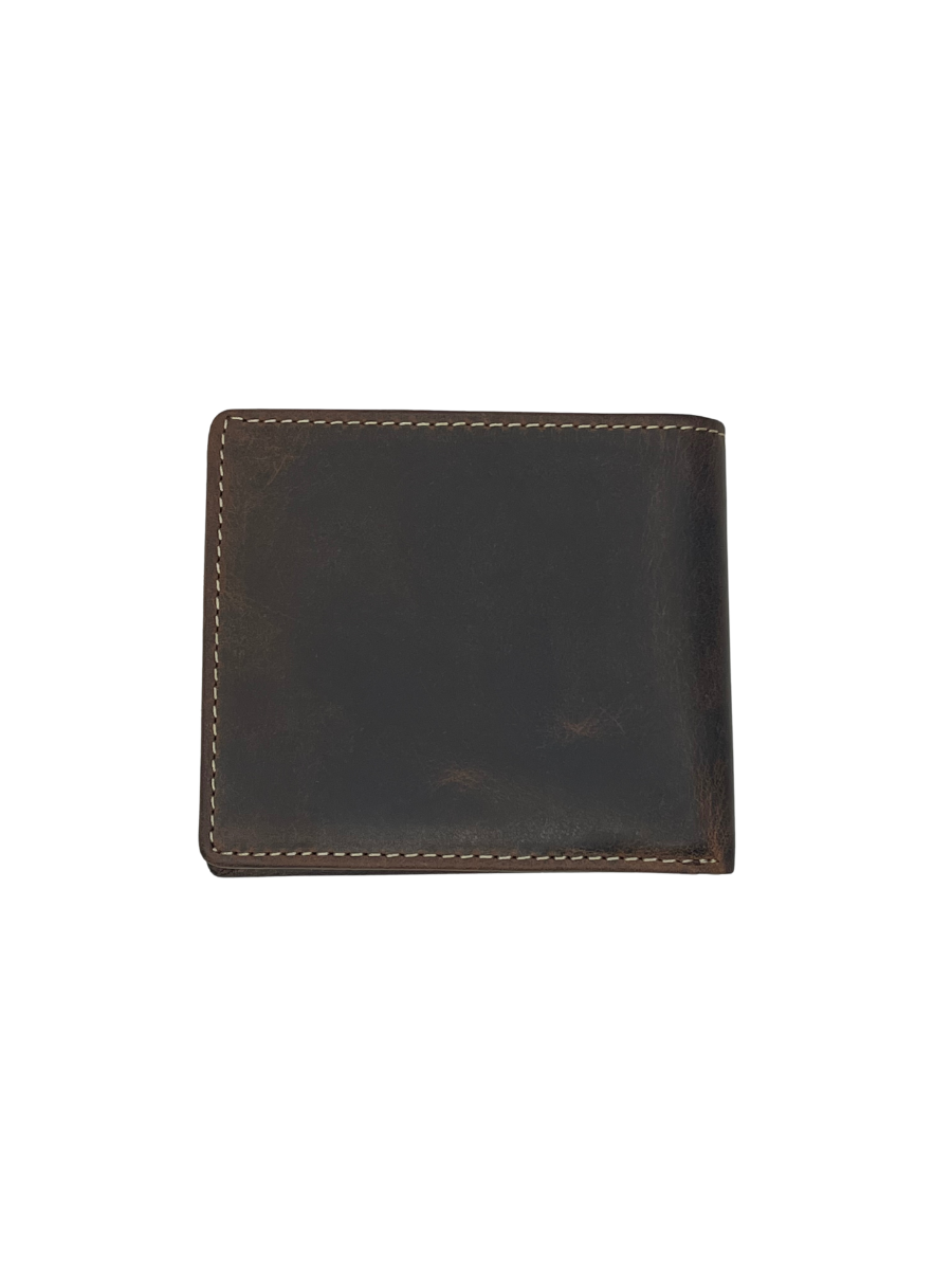 Menší pánská / chlapecká kožená peněženka s motivem rybáře