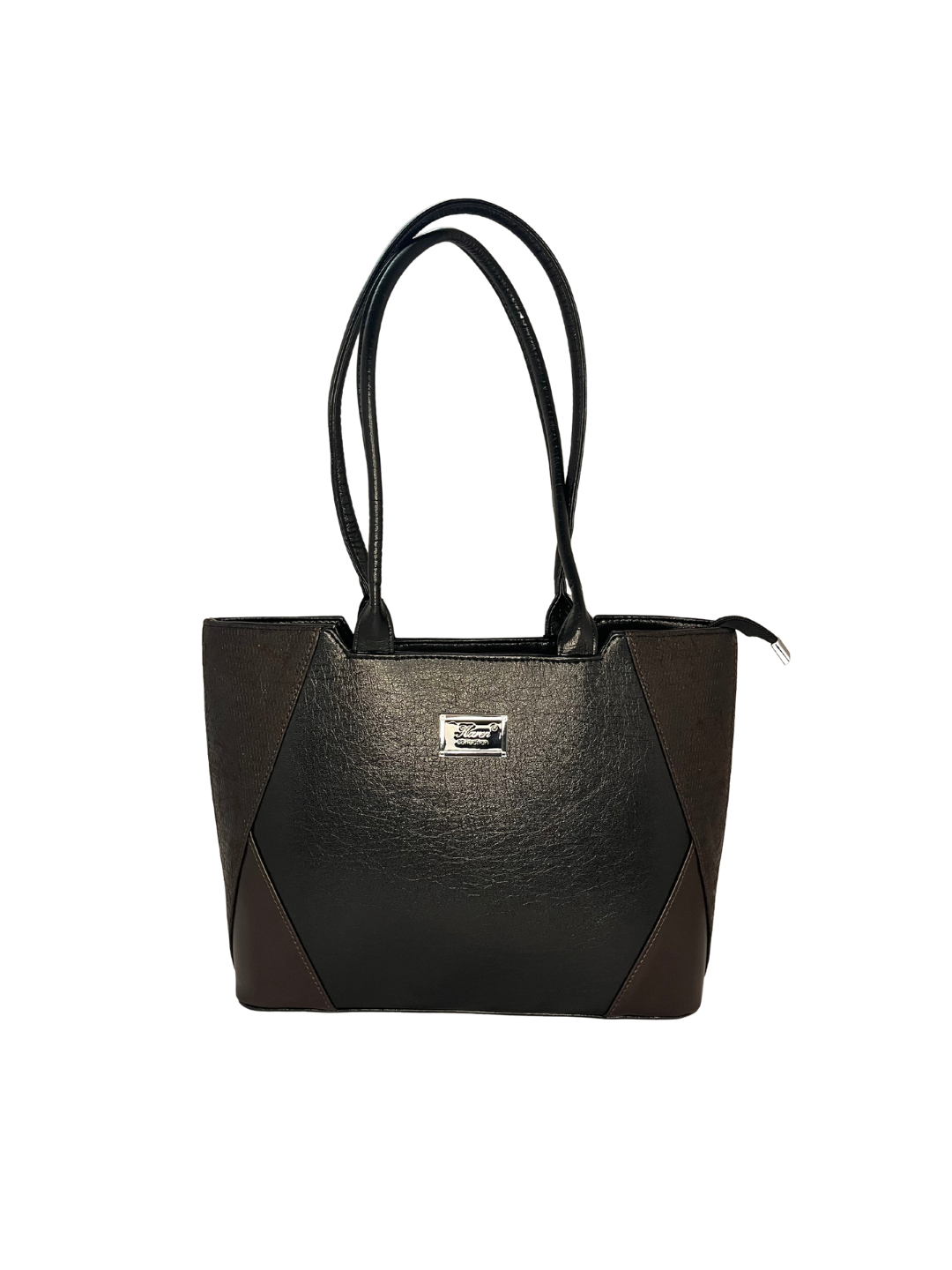 Dámská odlehčená shopper kabelka Karen Maria černo-hnědá kombinace