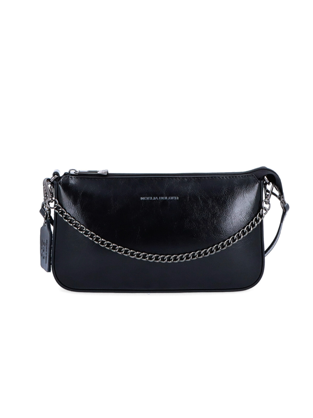 Společenská kožená kabelka Noelia Bolger s ozdobným řetízkem