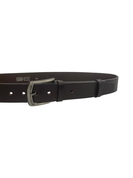 Pánský kožený opasek JEANS šířka 40mm v tmavě hnědé