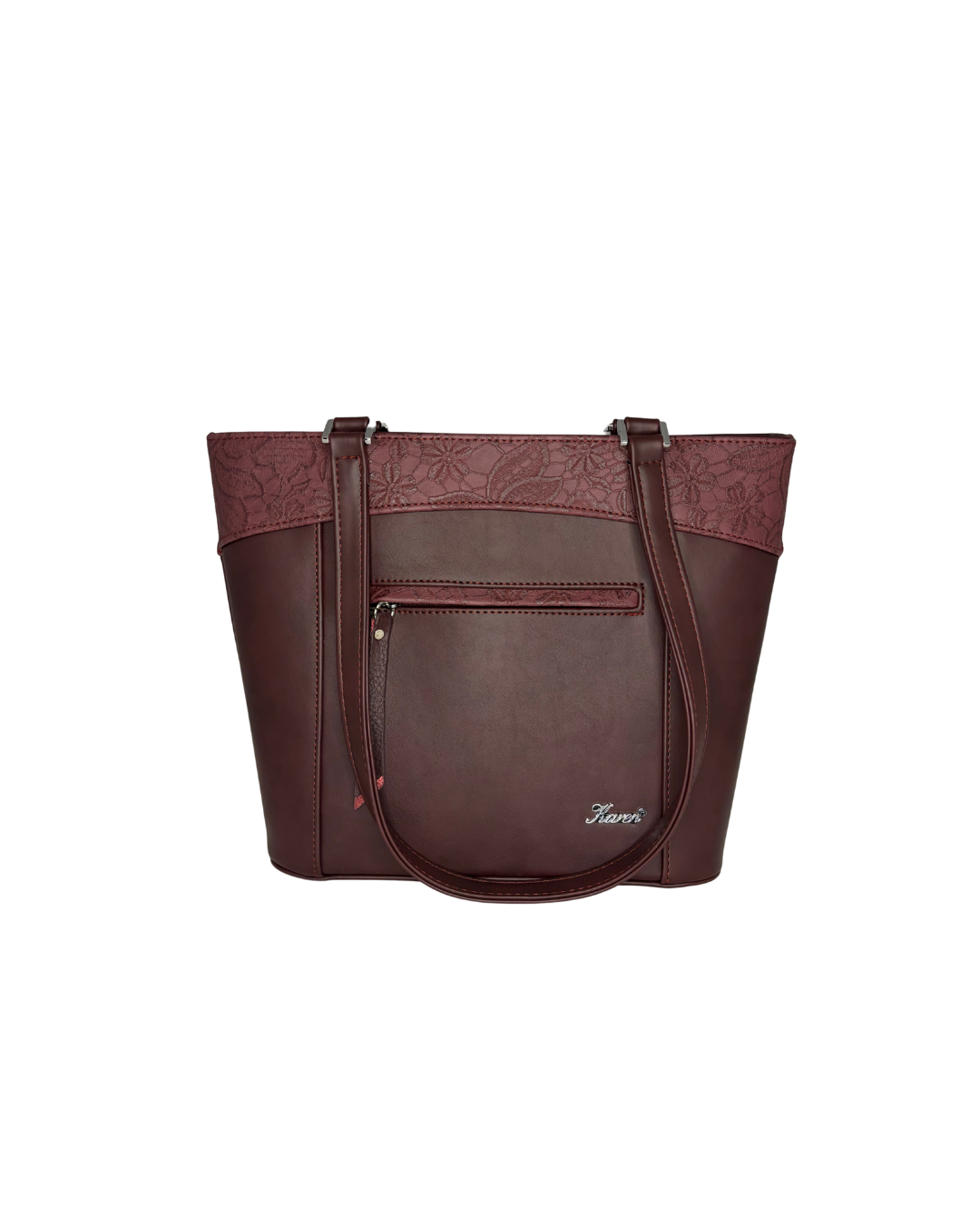 Odlehčená bordo shopper kabelka Karen Polika