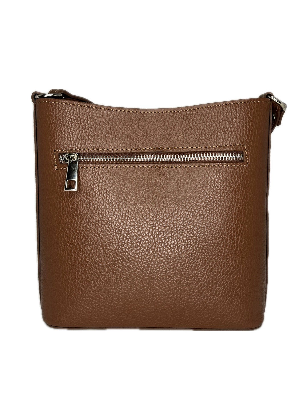 Malá dámská kožená crossbody v hnědé barvě