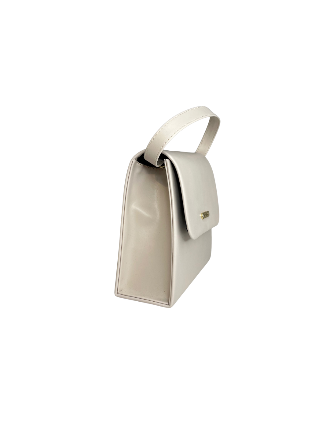 Dámská společenská kabelka Laura Biaggi v kombinaci s lakovanou kůží - béžová