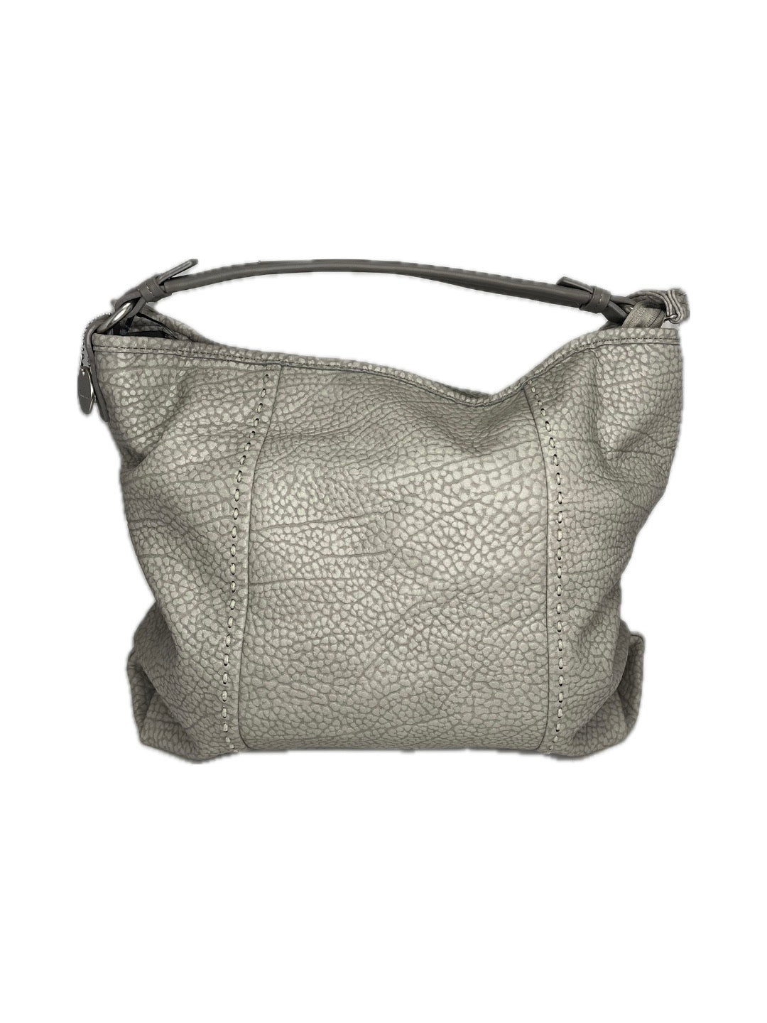 Dámská kabelka hobo bag do ruky i přes rameno - dokonalá imitace šedé kůže