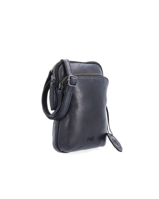 Malá kožená unisex crossbody na doklady a telefon