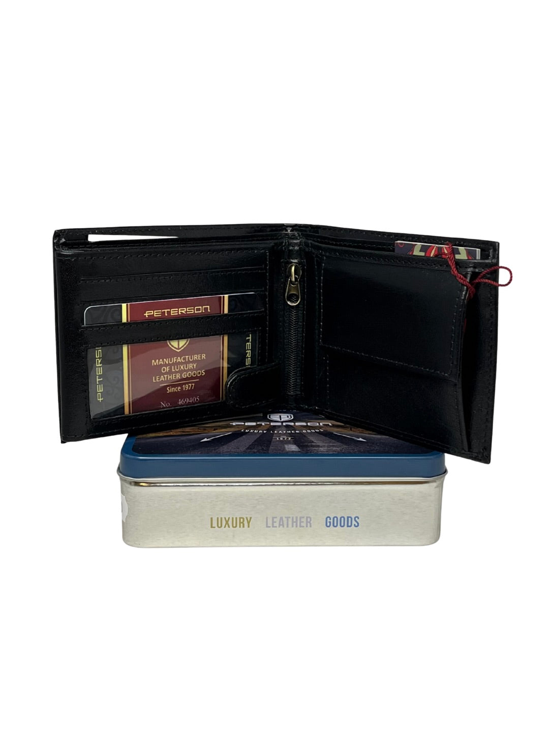 Pánská kožená peněženka s funkcí RFID v dárkovém balení s motivem motorky