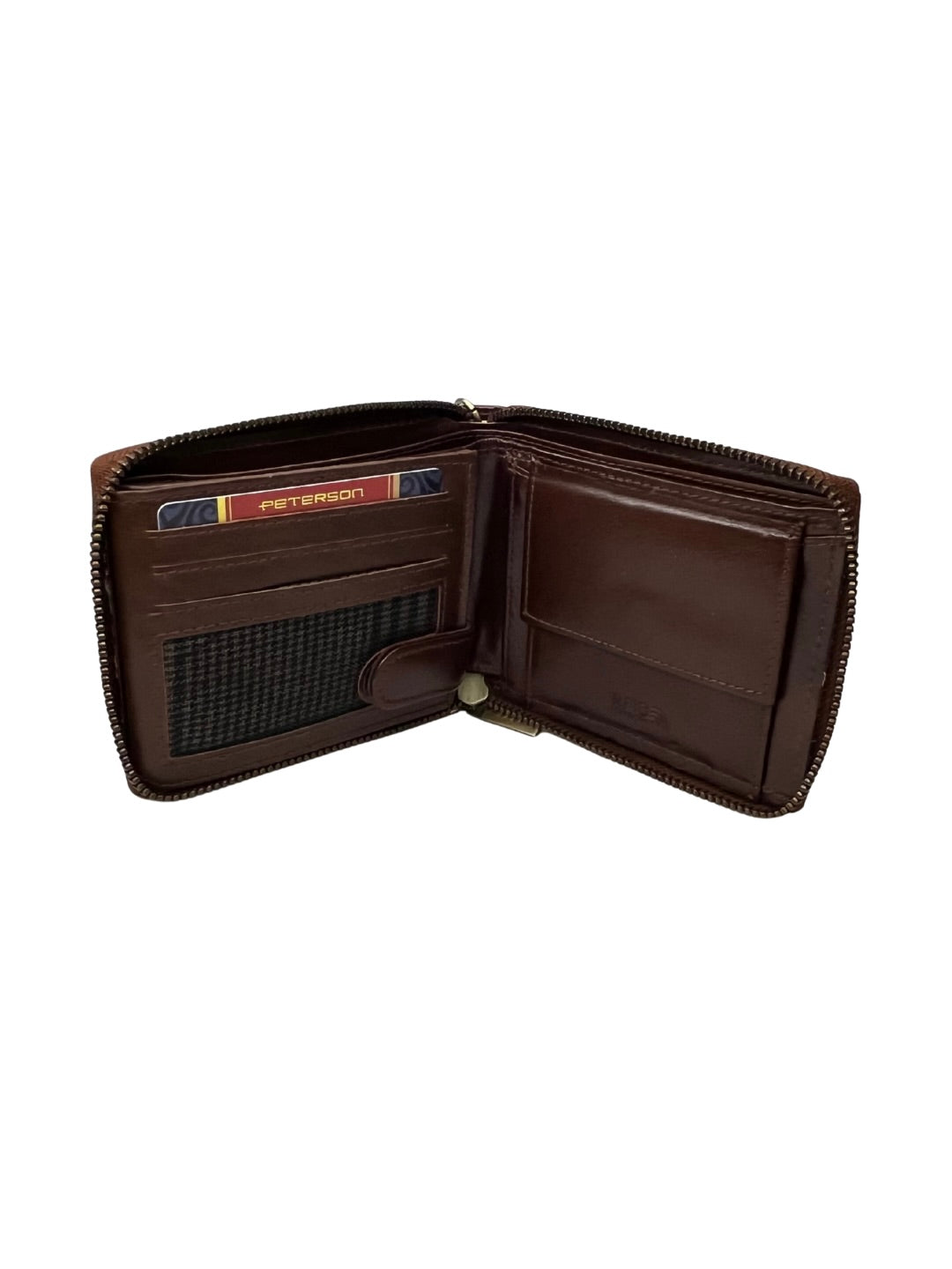 Motorkářská kožená peněženka s řetězem a funkcí RFID