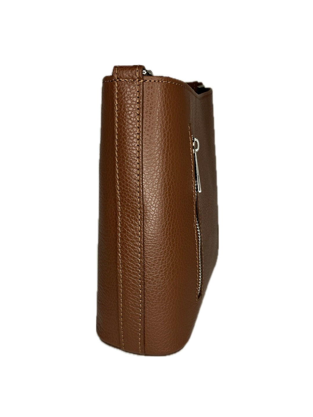 Malá dámská kožená crossbody v hnědé barvě