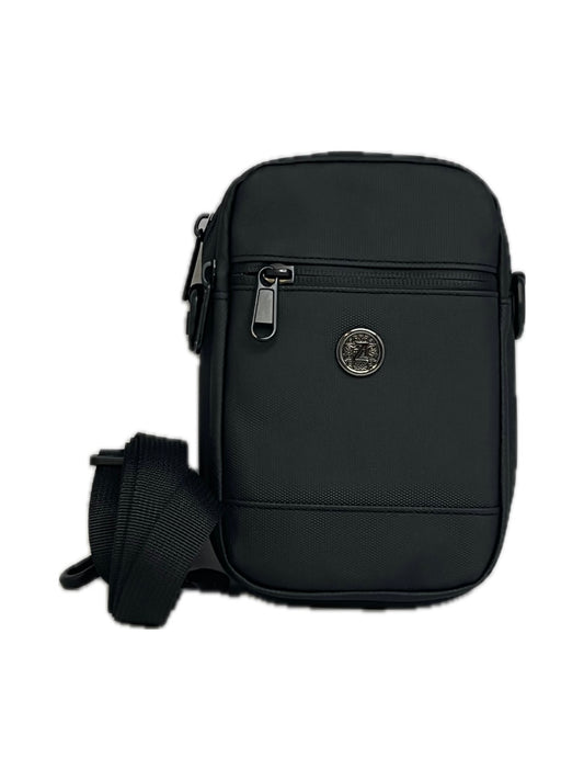 Pánská textilní crossbody na doklady a telefon s uchycením na opasek