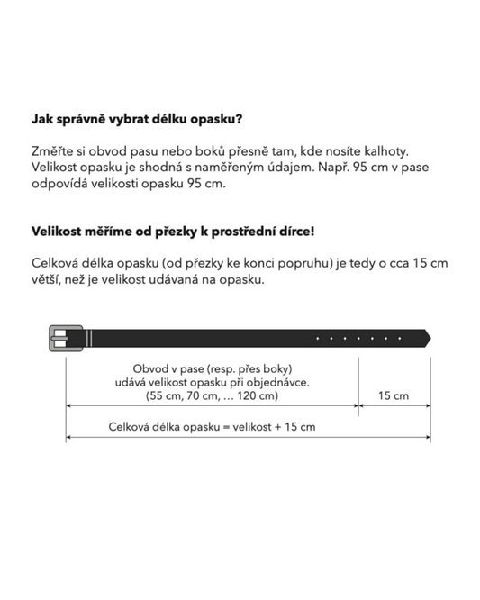 Dámský kožený opasek - šířka 15mm
