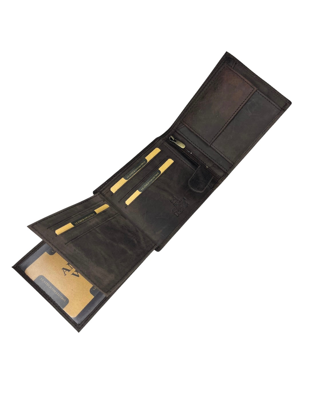 Pánská kožená peněženka pro rybáře s funkcí RFID