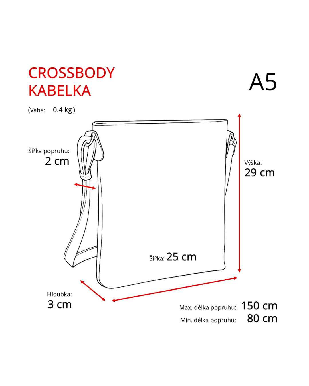 Dámská kabela Indee - crossbody