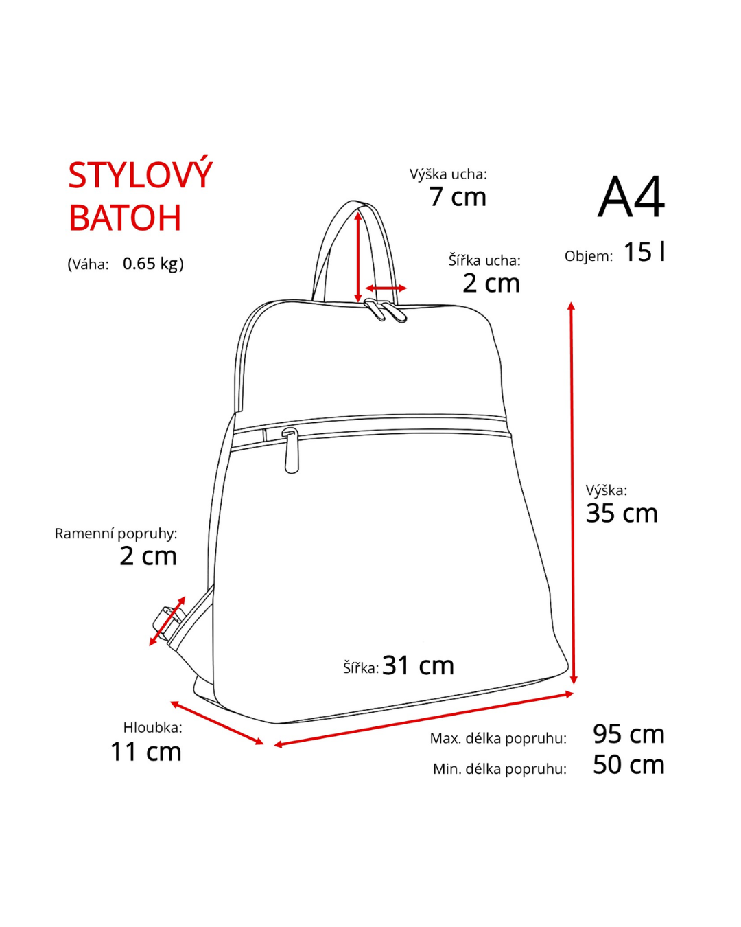 Elegantní městský batoh Tangerin A4