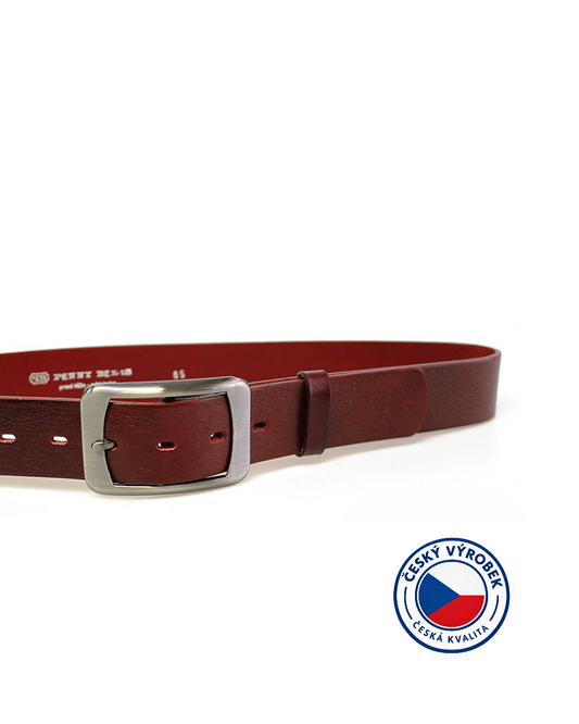 🇨🇿 Dámský kožený opasek JEANS - šířka 40 mm