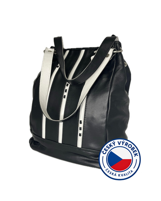 Dámská kožená kabelka - hobo bag
