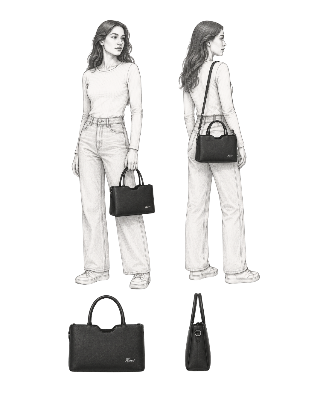 Dámská elegantní shopper / crossbody kabelka Karen